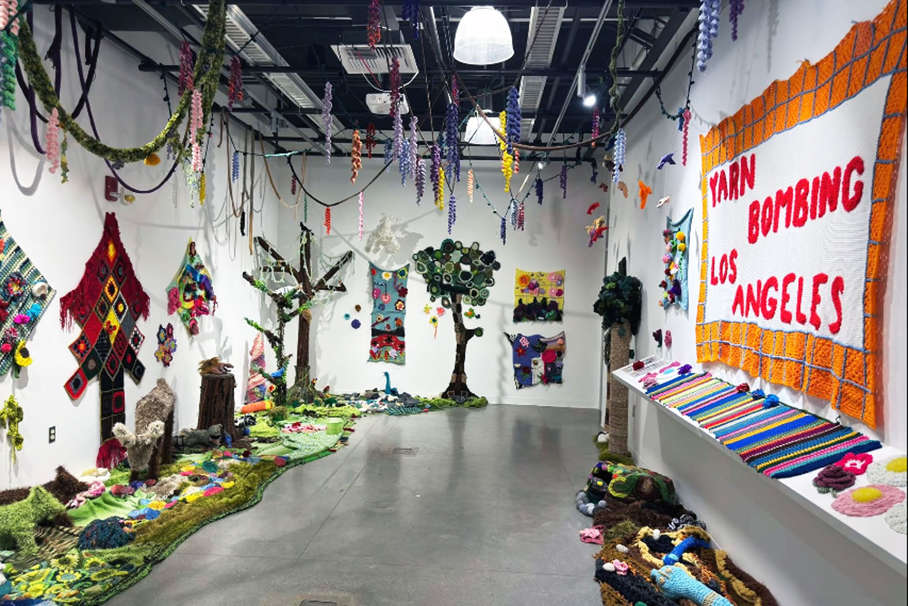 Forest For The Trees with Yarn Bombing Los Angeles at Cerritos College Art Gallery